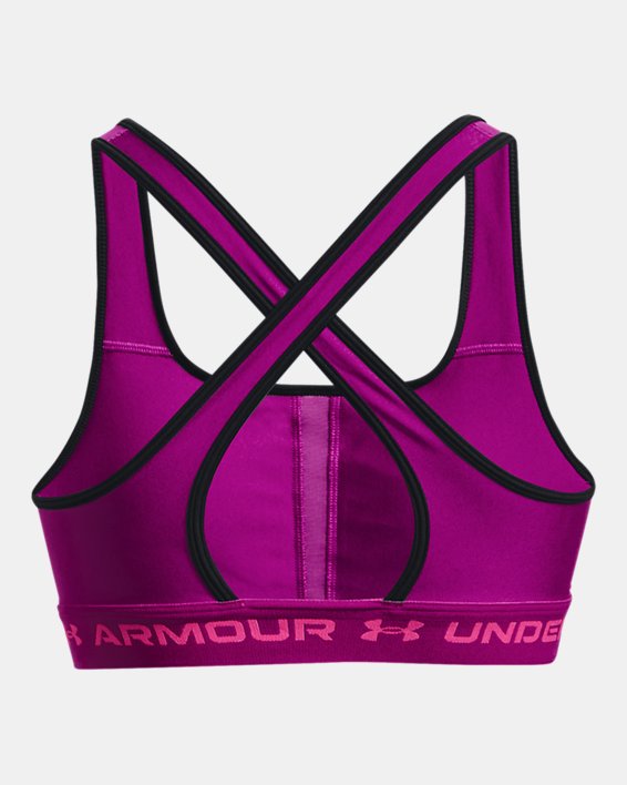 Brassière de sport Armour® Mid Crossback pour femme, Purple, pdpMainDesktop image number 11